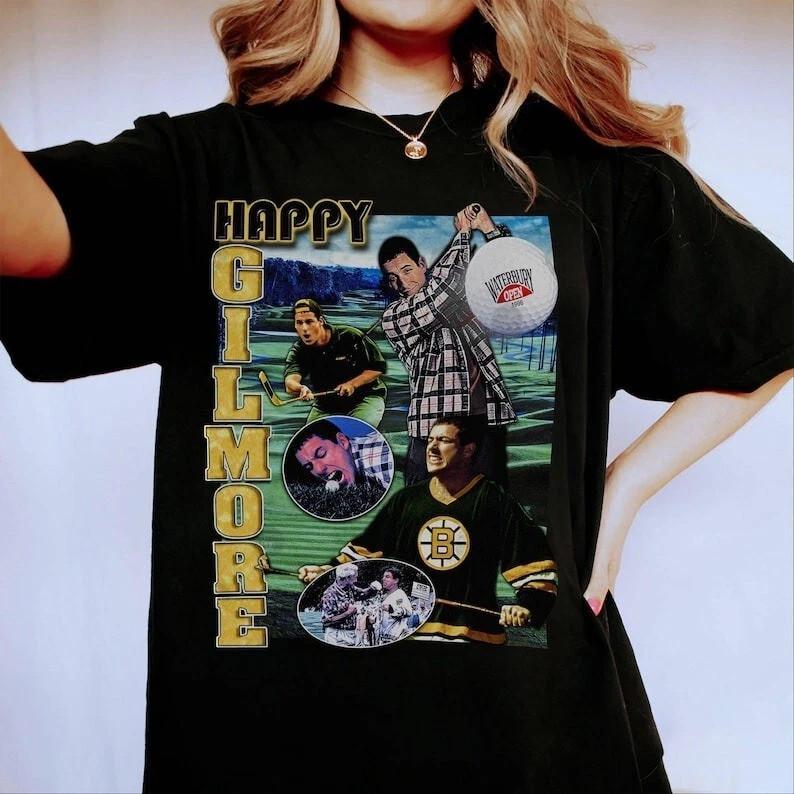 Happy Gilmore Tshirt Funny T Shirt All Size S-5XL cotton BTN229 Unisex T-Shirt