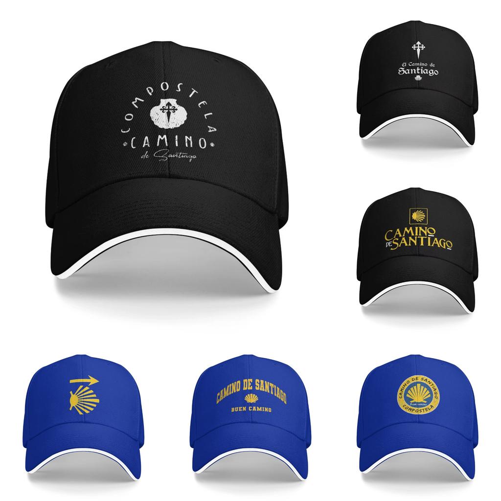 Buen Camino De Santiago Baseball Caps Hip Hop Compostela Peregrino Sandwich Cap for Unisex Women Polyester Sun Hat Sport