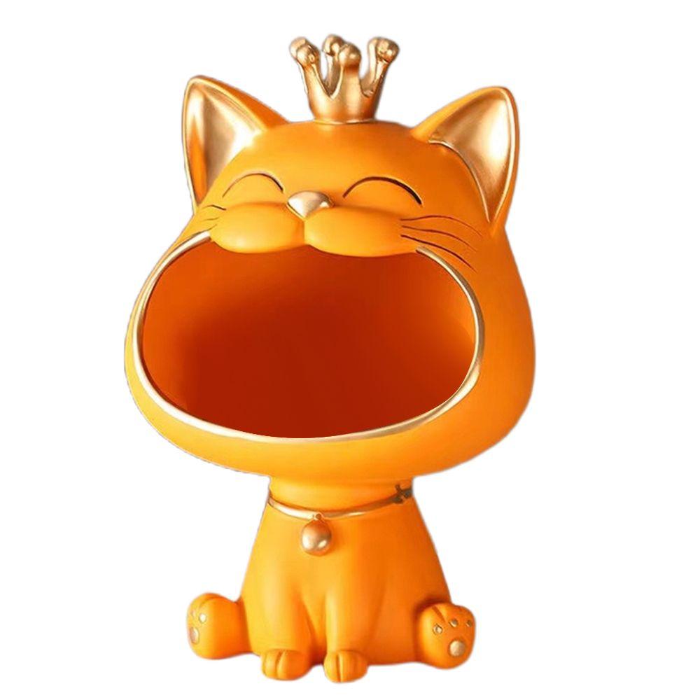 Поднос Столик Украшение Хранение Орнаменты Ключница Скульптура Кошки Хранение Ювелирных Изделий Статуэтка Счастливого Кота