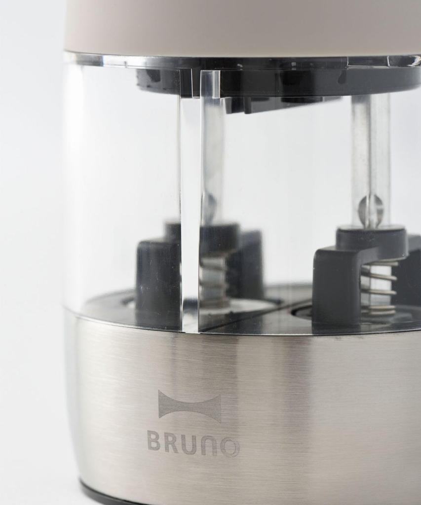 BRUNO Electric Pepper Mill, Single-Handed, Two-in-One, Double-Automatic Spice Mill, Stylish Greige (BHK298-GRG)