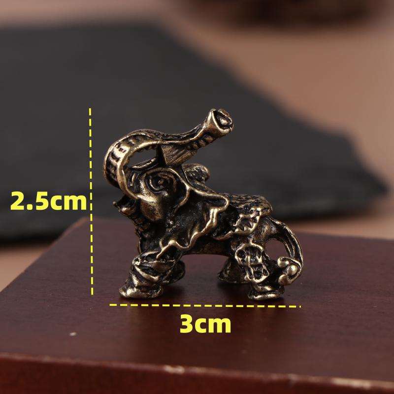 1 шт. Гостиная Офис Металлические Животные Поделки Ретро Латунь Благоприятный Слон Украшение Сделай Сам