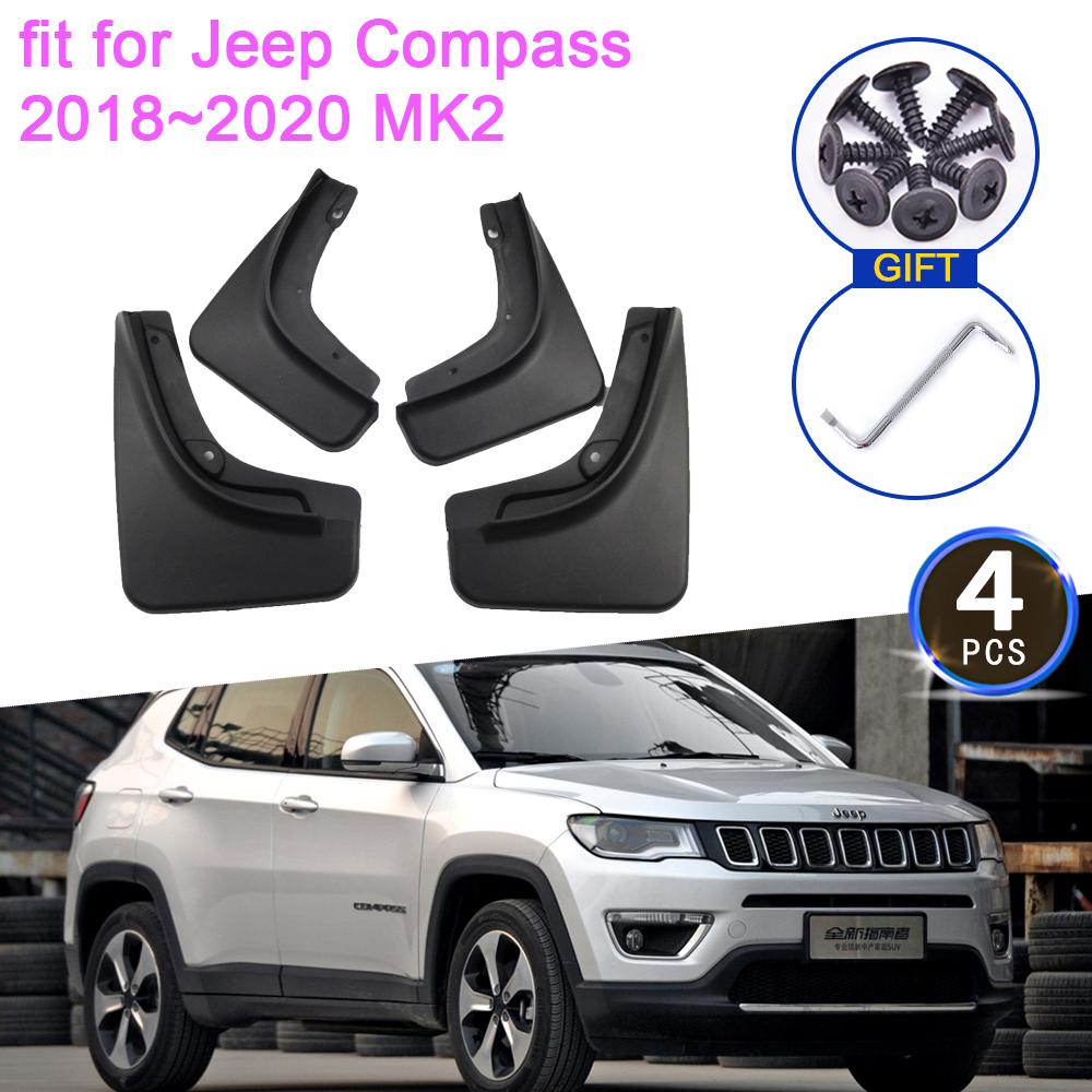 4x для Jeep Compass 2018 1,4 T 2,4 T MK2, брызговики, передние и задние колеса, крылья, аксессуары для стайлинга автомобилей