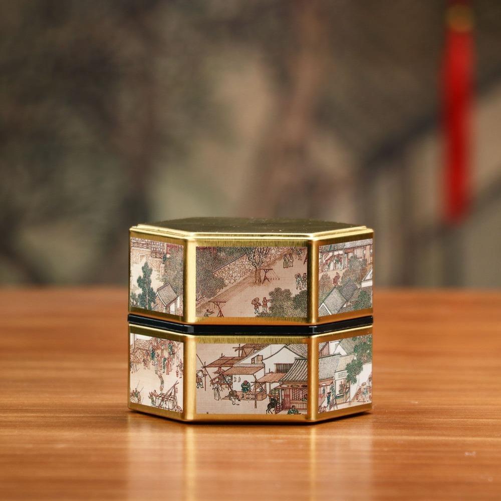 1Pcs Hexagonal Tea Storage Container Sealed Empty Tea Pot Tea Box Tea Organizer Tea Storage Tank