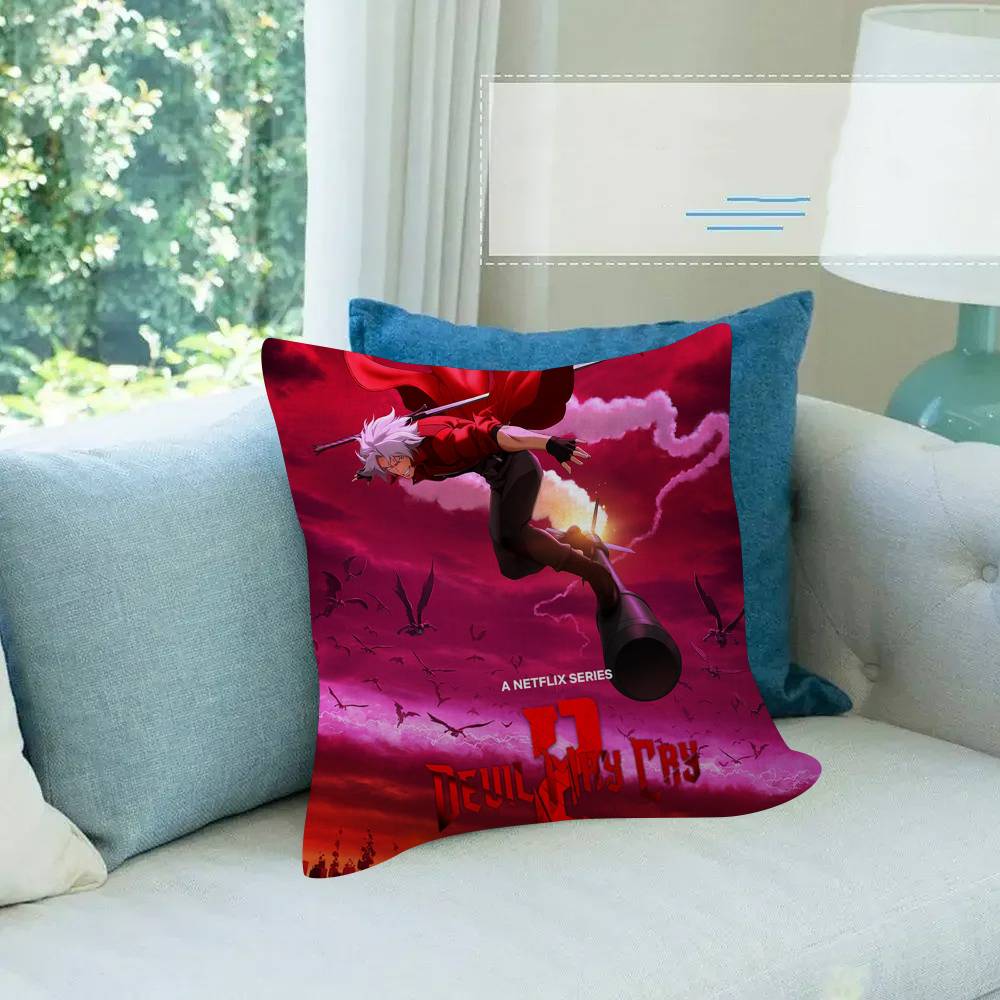 Famous Anime DDevil May Cry Cushion Cover x Polyester Sofa Cushions Decorative Throw Pillows Home Decoration Pillowcover