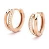 earrings ladies Leave it on hoop earrings Compatible with metal allergies ring ring earrings pink gold woman ceremonial occasions birthday present