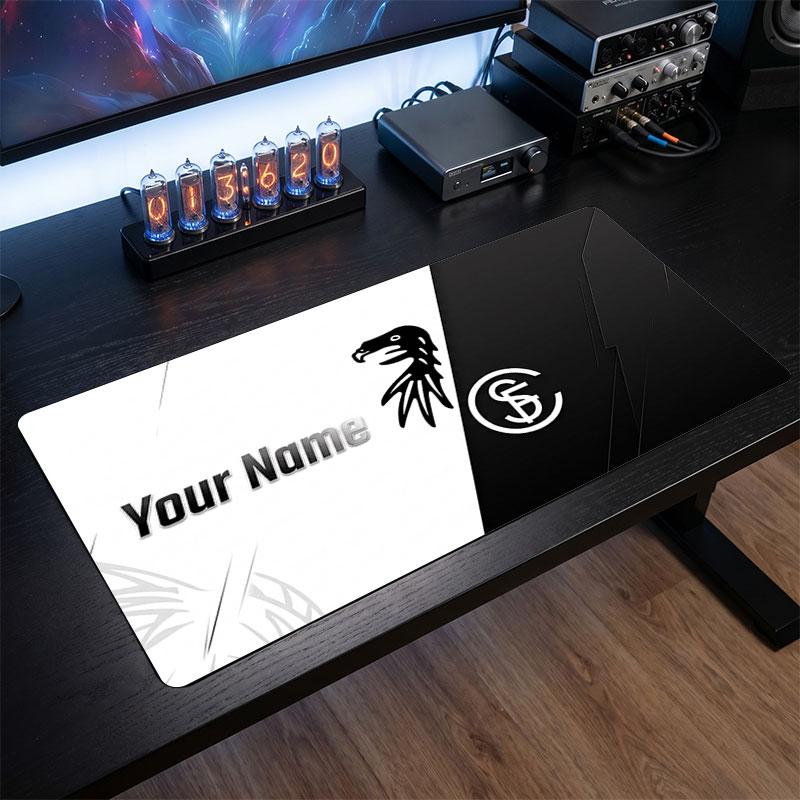 SC Freiburg Custom Large Mouse Pad, Personalized Name Text Print, Football Logo Non‑Slip Desk Mat Gaming Gift