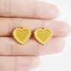 6pcs Heart Square Water Droplet Oval Cabochon Base Setting Pendant Stainless Steel Charms For Jewelry Making Bulk DIY Materials
