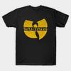 Мужская черная футболка с принтом Wu-Tang Clan Логотип Wu-Tang Clan -Wutang Clan Винтаж Стиль 90-х Печать на трансферной бумаге без вырезания Хлопковая футболка