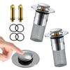 2PC Plug In And Press Type Stainless Steel Sink Plug, Filter, Collector