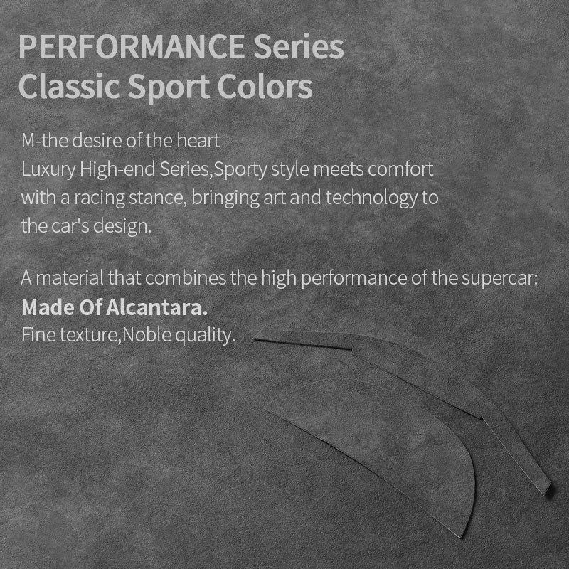Made of Alcantara For Tesla Model 3 Model Y -2024 Steering Wheel Horn Button Trim Sticker 2-Piece Set Car Interior Accessory
