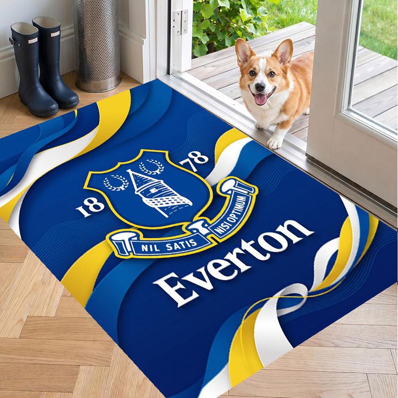 Мягкий ковер для пола с футбольным узором Everton, ковер-зона, декоративный коврик для декора комнаты в доме