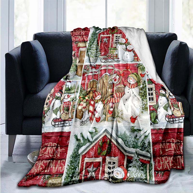 Рождественское одеяло Санта-Клаус, теплое мягкое покрывало, фланелевое одеяло, рождественское одеяло для взрослых и детей, модный домашний декор