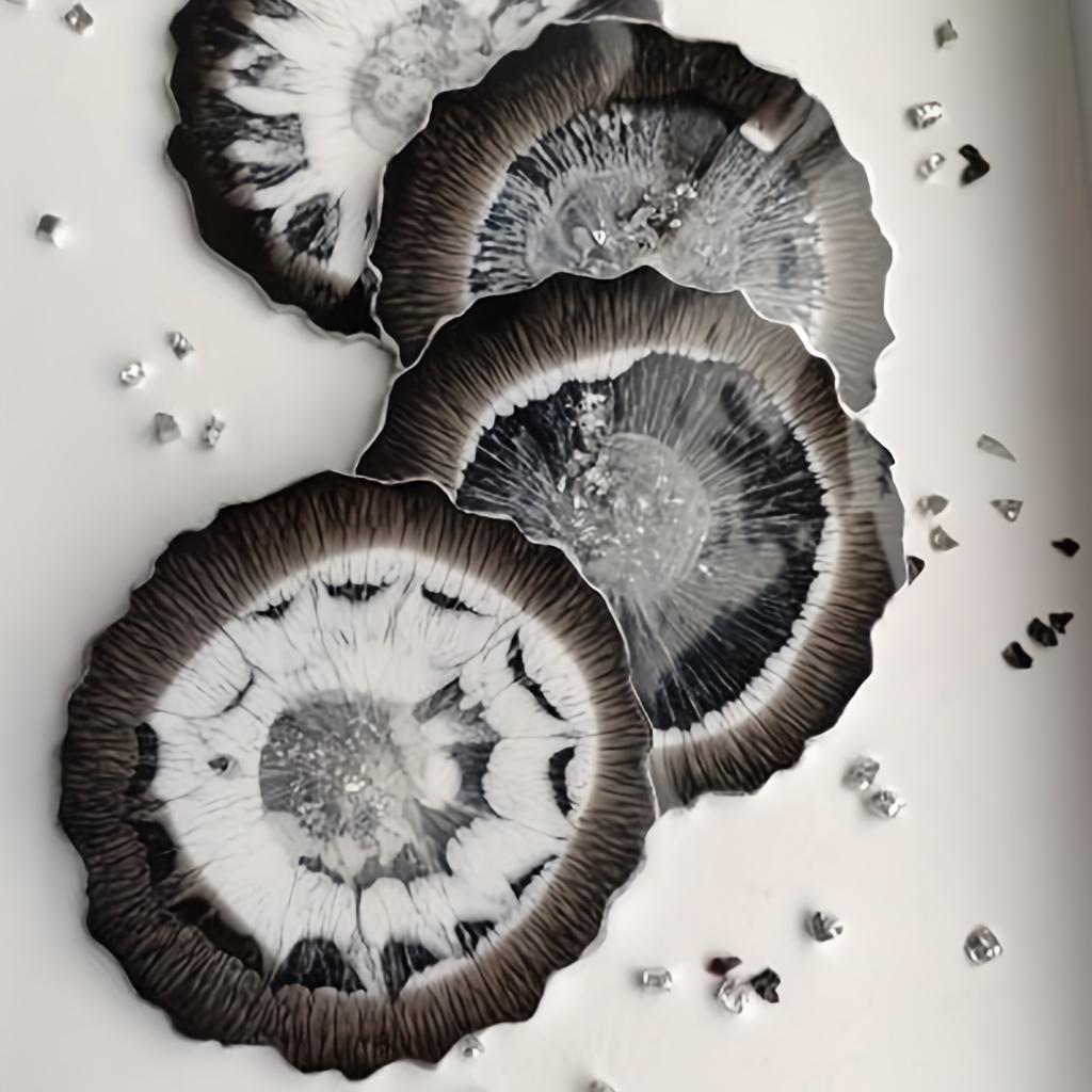 1 шт., 4 в 1 форма, форма для подставки под стакан, форма для подноса под стакан из эпоксидной смолы, форма для пещеры из кристалла оникса, украшение для дома и офиса, набор