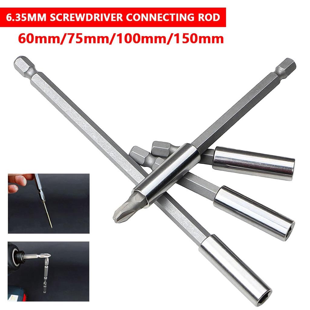 Extensions Quick Change Extension Bit Set 1/4" Hex Rod Shank Long Handle Screwdriver Tip Holder Hand Tool
