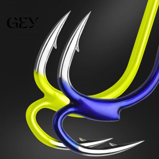 Anti-rust Fishing Hook 10Pcs Metal Classic Double Hooks, High Carbon Steel Hooks with Sharp Barbs, Open Shank Anti-Escape for Freshwater Saltwater