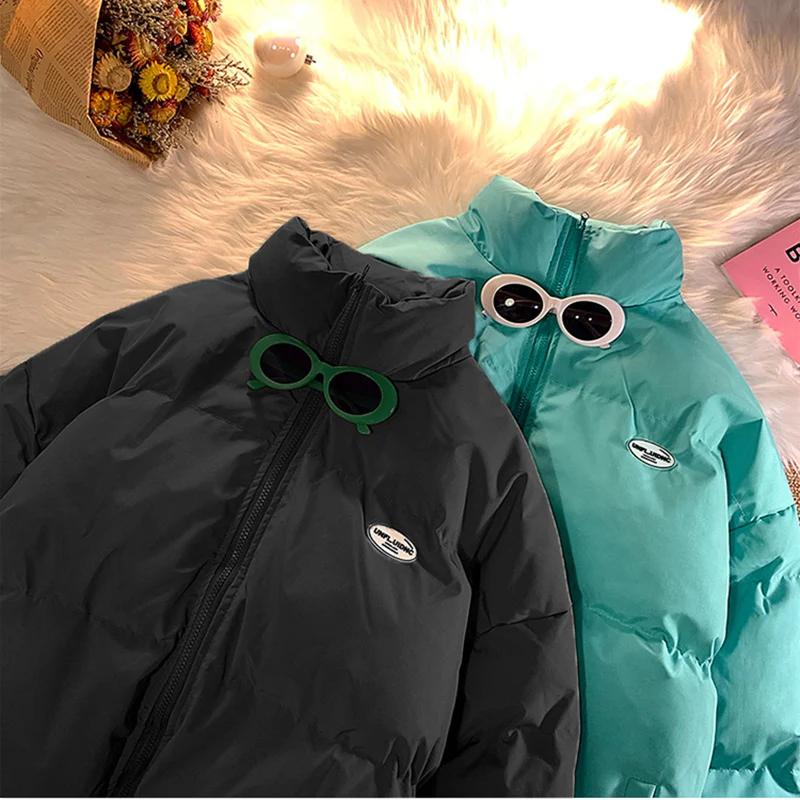 Winter Zipper Streetwear Solid Parkas Jacket Women Tide Ins Korean Version Outwear Loose Y2K Casual Bread Padded Jacket Coat
