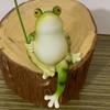 Creative Garden Frog Statue with Leaf Frog Ornament Decor Cartoon Frog Figurine  Yard Lawn