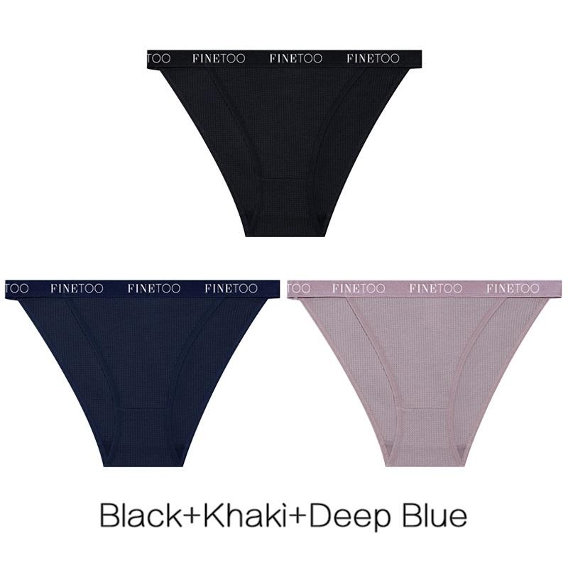 FINETOO 3 шт./компл. женские хлопковые трусики с низкой посадкой, женское удобное нижнее белье, вафельные трусы с поясом и надписью, трусы, новое нижнее белье