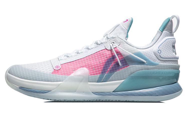 Li Ning Speed 7 Premium Basketball Shoes Men's Low Top White/Blue/Pink ABAR017-3