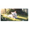 Large Mouse Pad, Desk Mat, Laptop Keyboard Pad, Computer Office Lock Edge Cute Cartoon E-Sports Border Gaming Table Mat 800*300*2mm, Adorable Cat