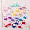 24Pcs/Set Solid Double Plush Ball Elastic Hairbands for Kids Girls Hair Ropes Ties Ponytail Headwear Hair Accessories Gift