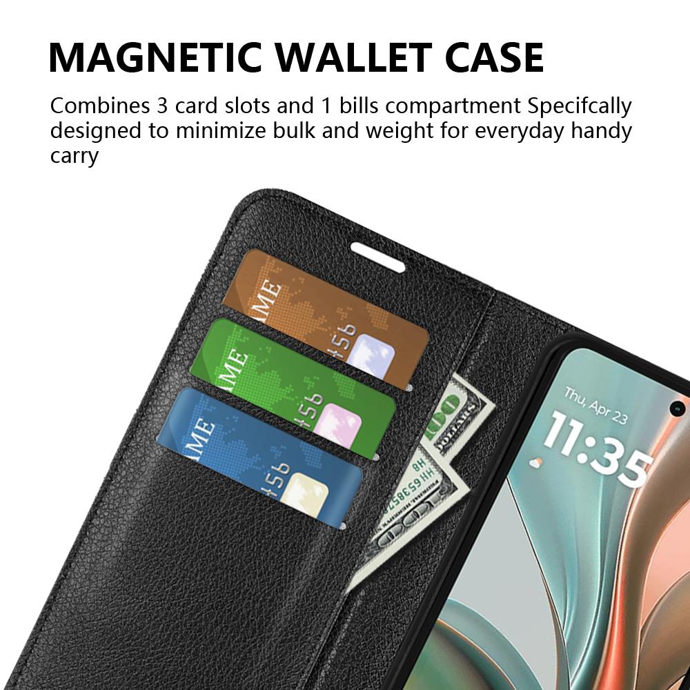 For Motorola Moto G75 5G Case Litchi Texture Shockproof Leather Wallet Phone Cover