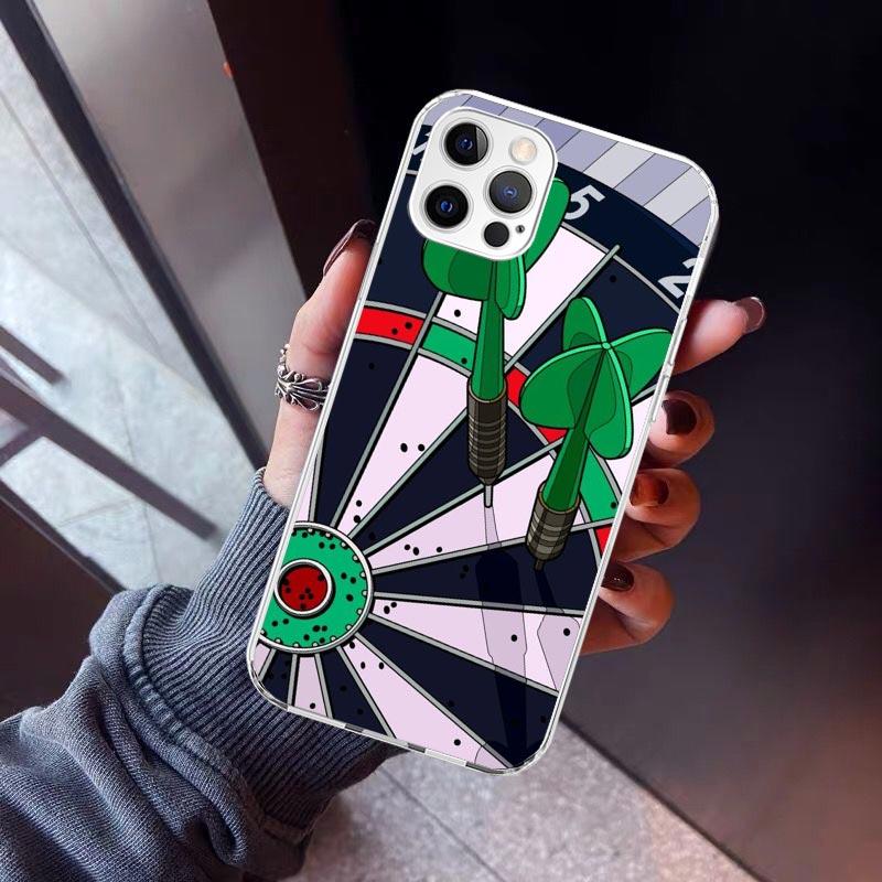 Darts Aesthetics Wire Target Phone Case For iPhone 17 Air 11 13 Mini 14 15 Plus 16 12 Pro Max 16E SE 7 8 Pattern Soft TPU Back C