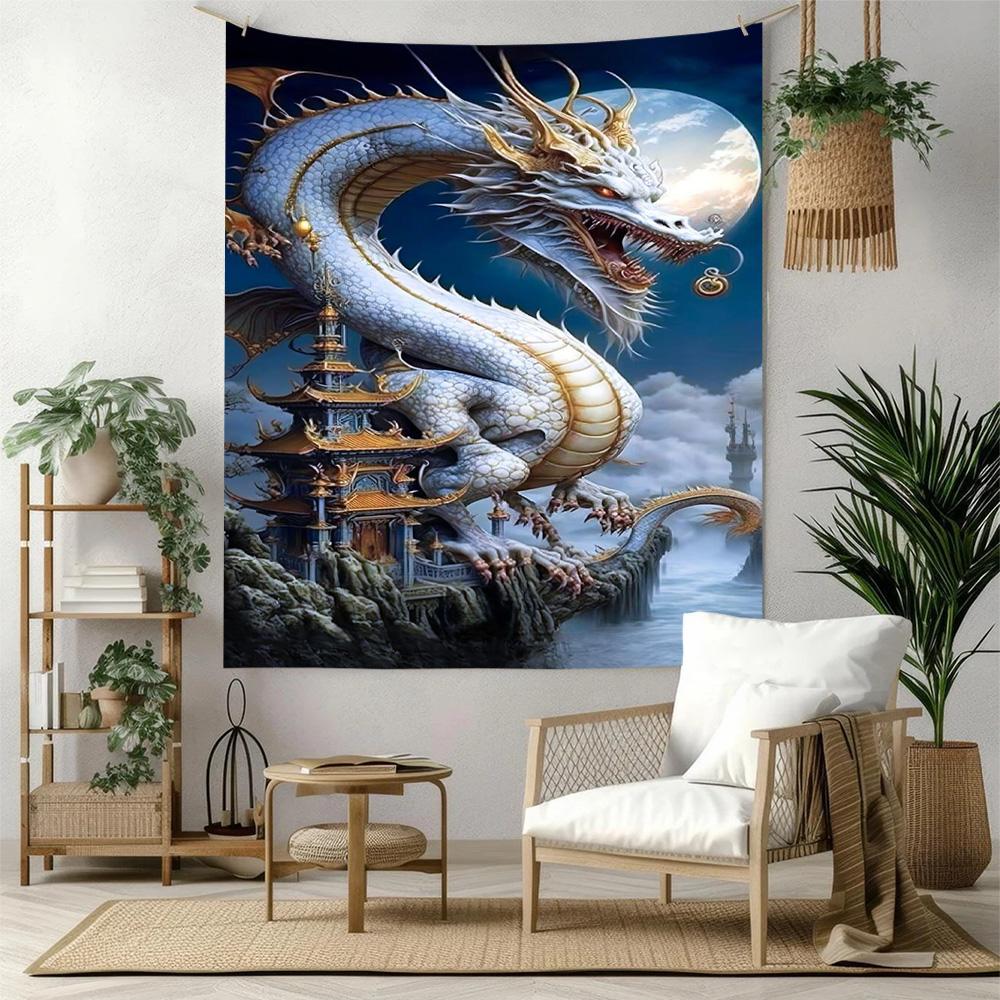 Dragon Wall Decor Tapestry Art For Pet Memorial Birthdaywedding Party Backdrop Family Gift