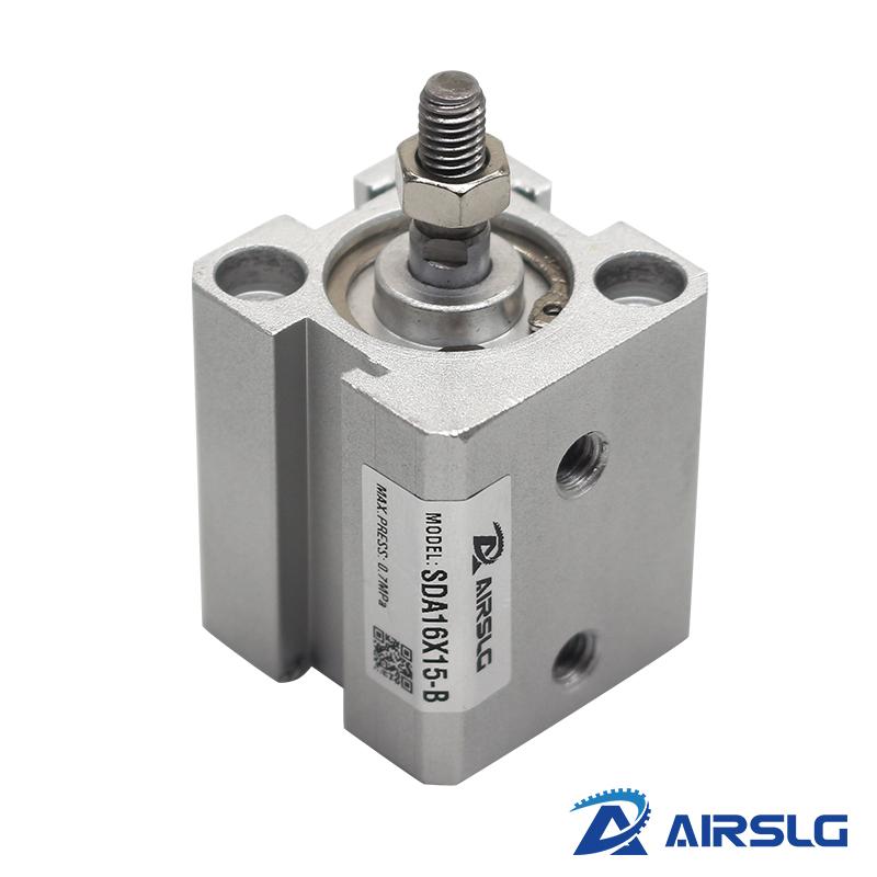 Square air pneumatic cylinder SDA double acting compact cylinder SDA12 16 Bore 12 16mm stroke 5-50mm female /male thread