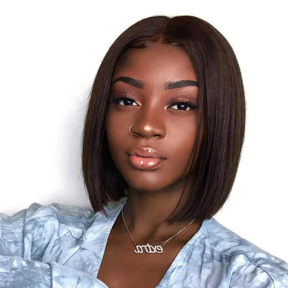 Highlight synthetic Wig  Bob Wig Straight Lace Front Wig  Brazilian Short Bob Wigs For Women