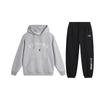 Li Ning Letter Loose Hooded Pullover Long Sleeve Comfortable Casual Sports Suit Unisex Suit AWDU673-1+YKLU208-1