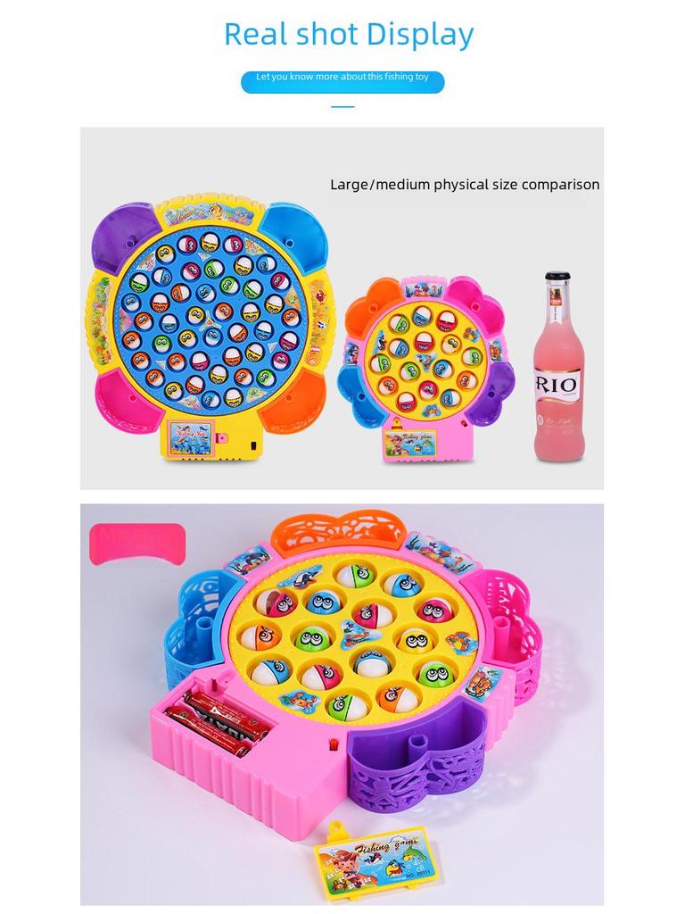 Multifunctional Musical Magnetic Fishing Toy for Kids - Rotating Electric Early Learning Game