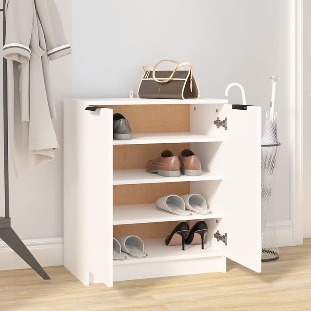 Shoe Cabinet White 59 x 35 x 70 cm Particleboard