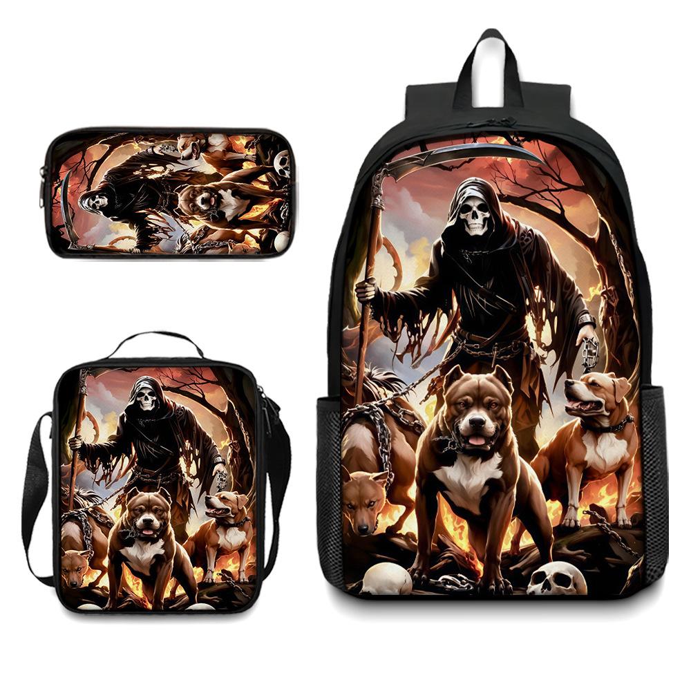 Peripheral Backpack, Skull Schoolbag, Student Backpack Pencil Case