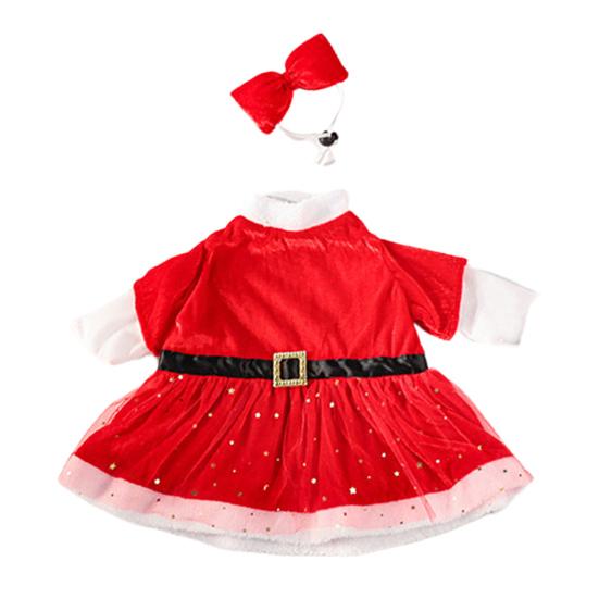 Рождественский наряд для гуся Костюм гуся Санта-Клауса Одежда для рождественского гуся для 23" цементных или пластиковых гусей Декор для лужайки и сада