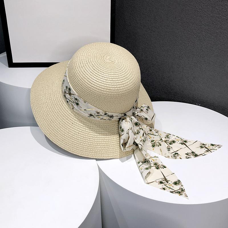 Шикарная женская летняя шляпа от солнца с бантом — дышащая, легкая соломенная шляпа-ведро для пляжа и прогулок на море