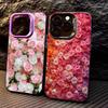 Чехол для телефона с розами для iPhone 17, 16, 15, 14, 13, 12, 11 Plus, Pro Max, цветной, с серебряным покрытием, внутренняя крышка