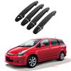 Carbon Fiber Pattern Door Handle Stickers for 2003-2008 Toyota WISH - Bright Black Door Bowl Decoration