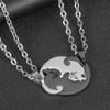 Couple's Cat Stitching Necklace - Simple Korean Pendant for Men & Women