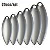 20pcs Rotate Sequin Smooth Nickel Metal WillowMetal VIB Lure Blades Fishing Attractor Spinner