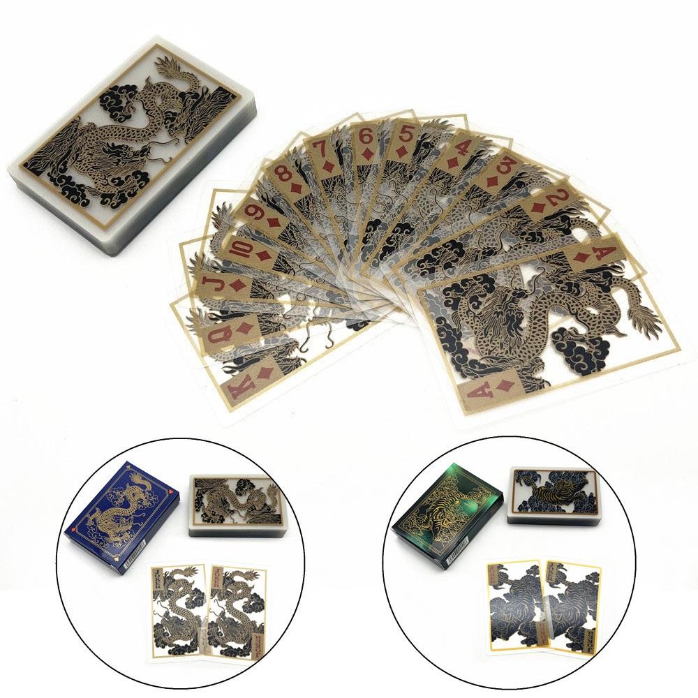 Creative Transparent Playing Cards Dragon Tiger Poker Cards