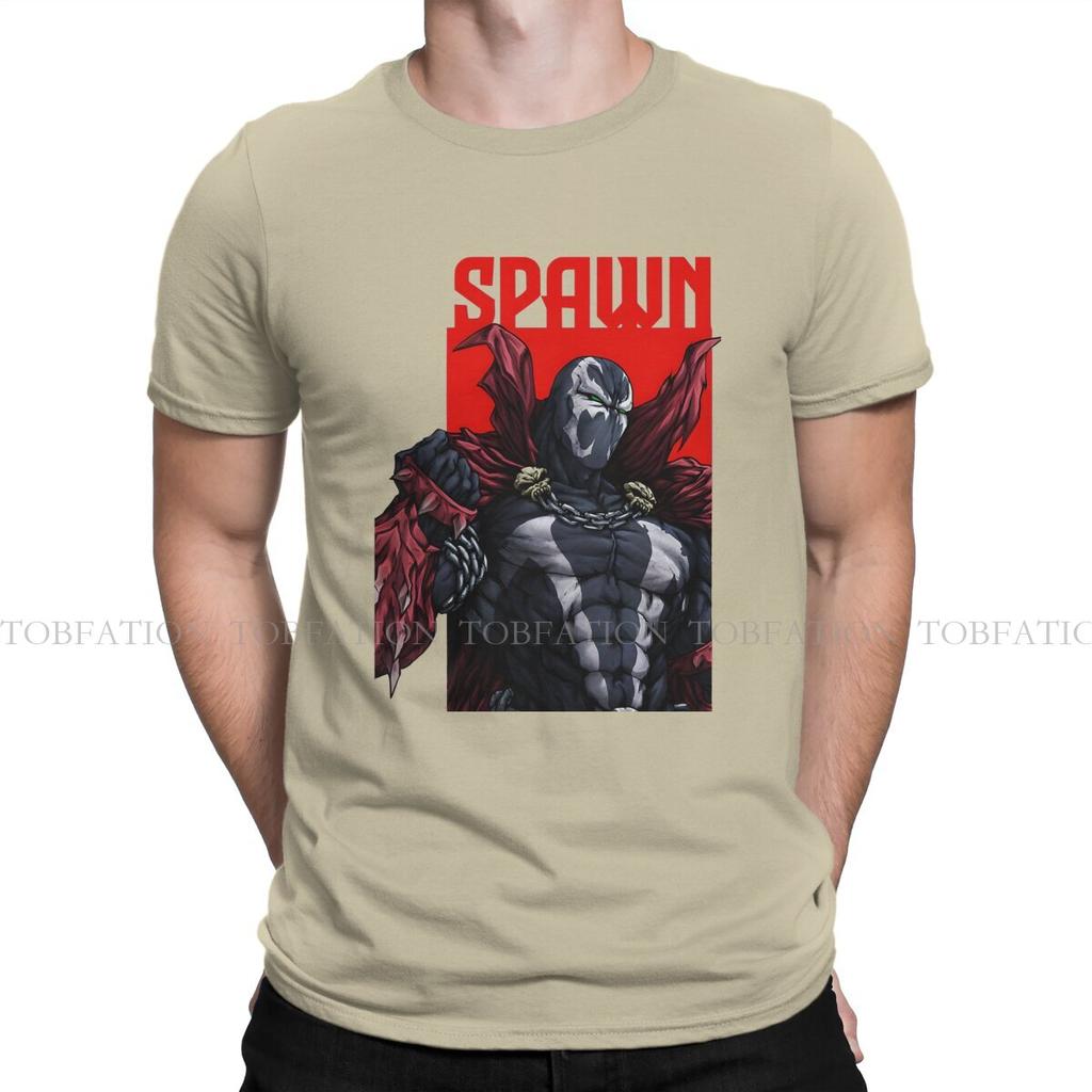 Футболка из чистого хлопка с графическим принтом Spawn Comic Элегантная футболка Повседневная мужская одежда Новый дизайн