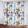 Цветочный стиль Рождественский занавес Украшение Мультфильм Санта занавеска Лось Снеговик Рождественская елка Узор