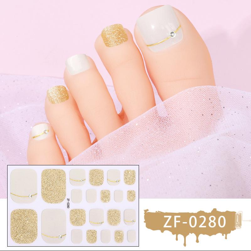 New Foot Stickers, Nail Art Stickers, Waterproof Onion Powder 5D Imitation Diamond Toenail Stickers