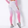 Женский бесшовный сексуальный костюм для йоги с висячими красками и постепенным изменением, большие леггинсы с высокой талией, узкие спортивные брюки для фитнеса