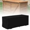Waterproof Sturdy Covers Outdoor Deck Box Protective Cover Storage Benches Cover(Black)