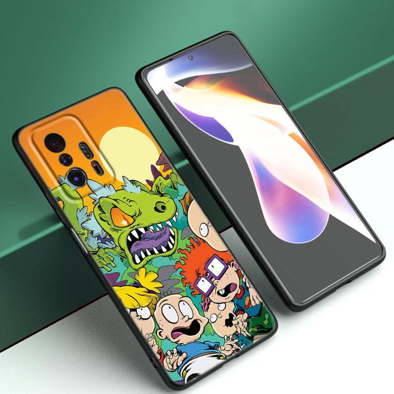 Мультяшный R-Rugrats черный силиконовый чехол для телефона Xiaomi Mi 9 SE 8 10 10T 11 12 13 Lite 9T 11T 12S 12T 13T 14 Pro 5G NE 11i 12X