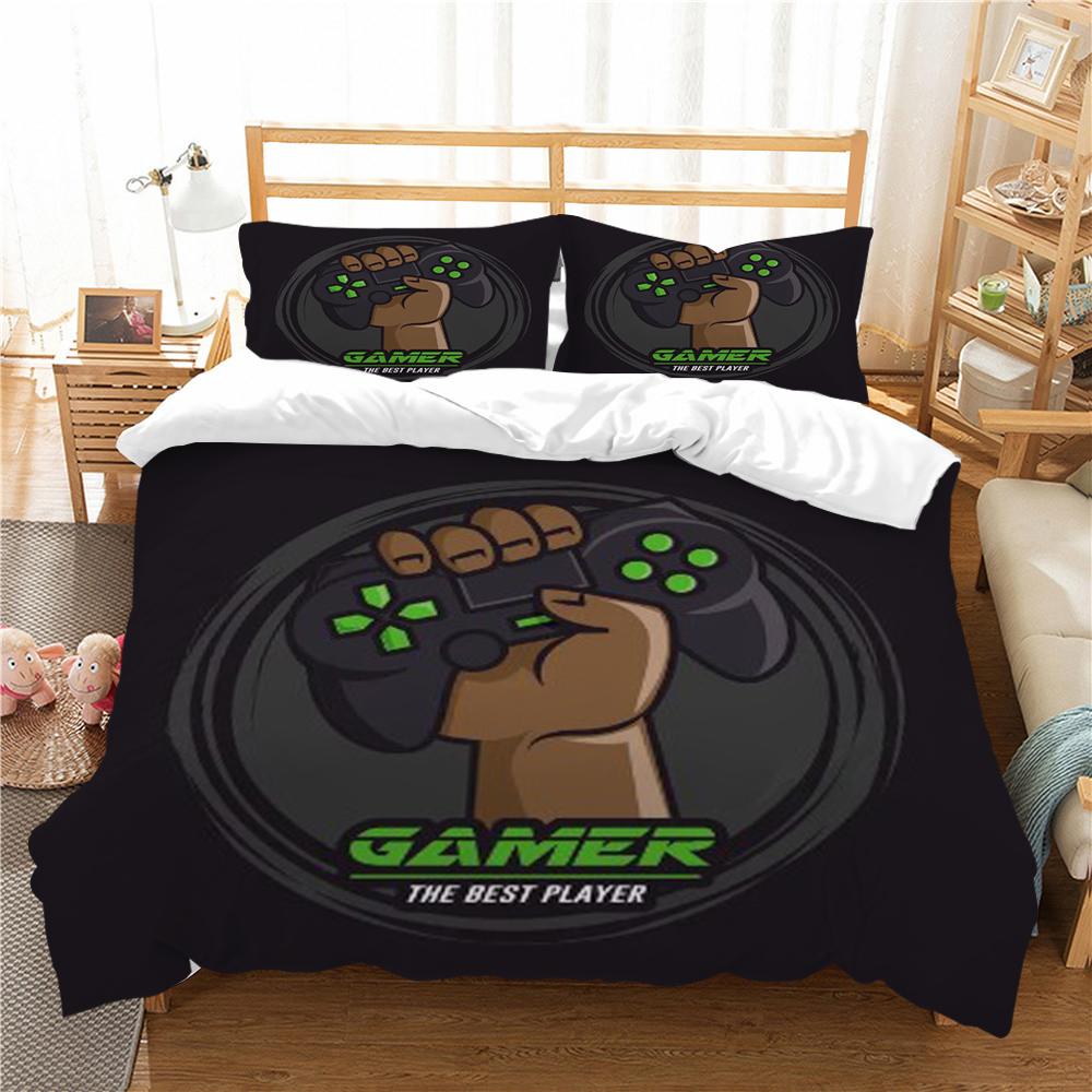 Duvet Cover Set Gamepad Printing Bedding Set Cartoon Pattern Home Setting Set Children Adult Single Twin Bedding Set