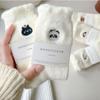 Cartoon Mink Velvet Thick Women's Socks Thick Fleece White Mid-tube Socks Winter Socks