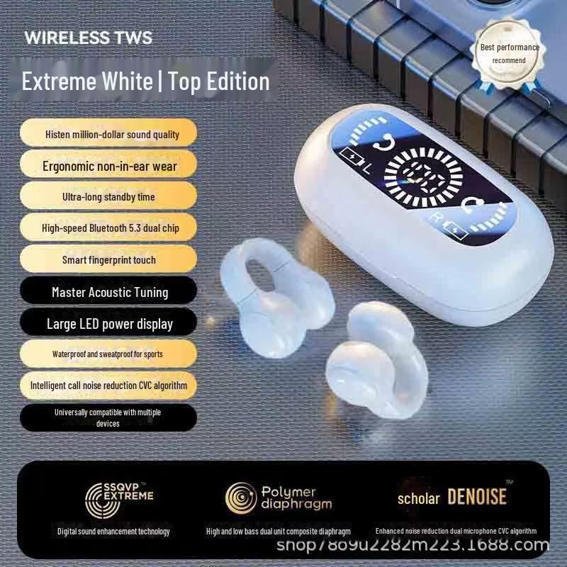 Новая спортивная Bluetooth-гарнитура с костной проводимостью, цифровым дисплеем и длительным сроком службы батареи